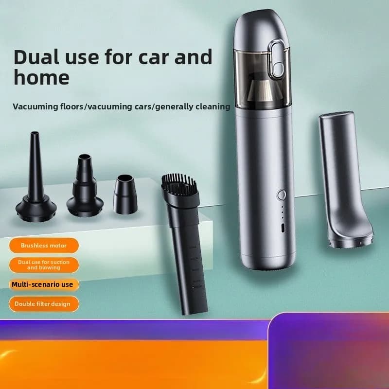 Aspirapolvere integrato con aspirazione e soffiaggio Wireless 16000Pa Aspirazione per auto domestica Mini aspirapolvere portatile a doppio scopo