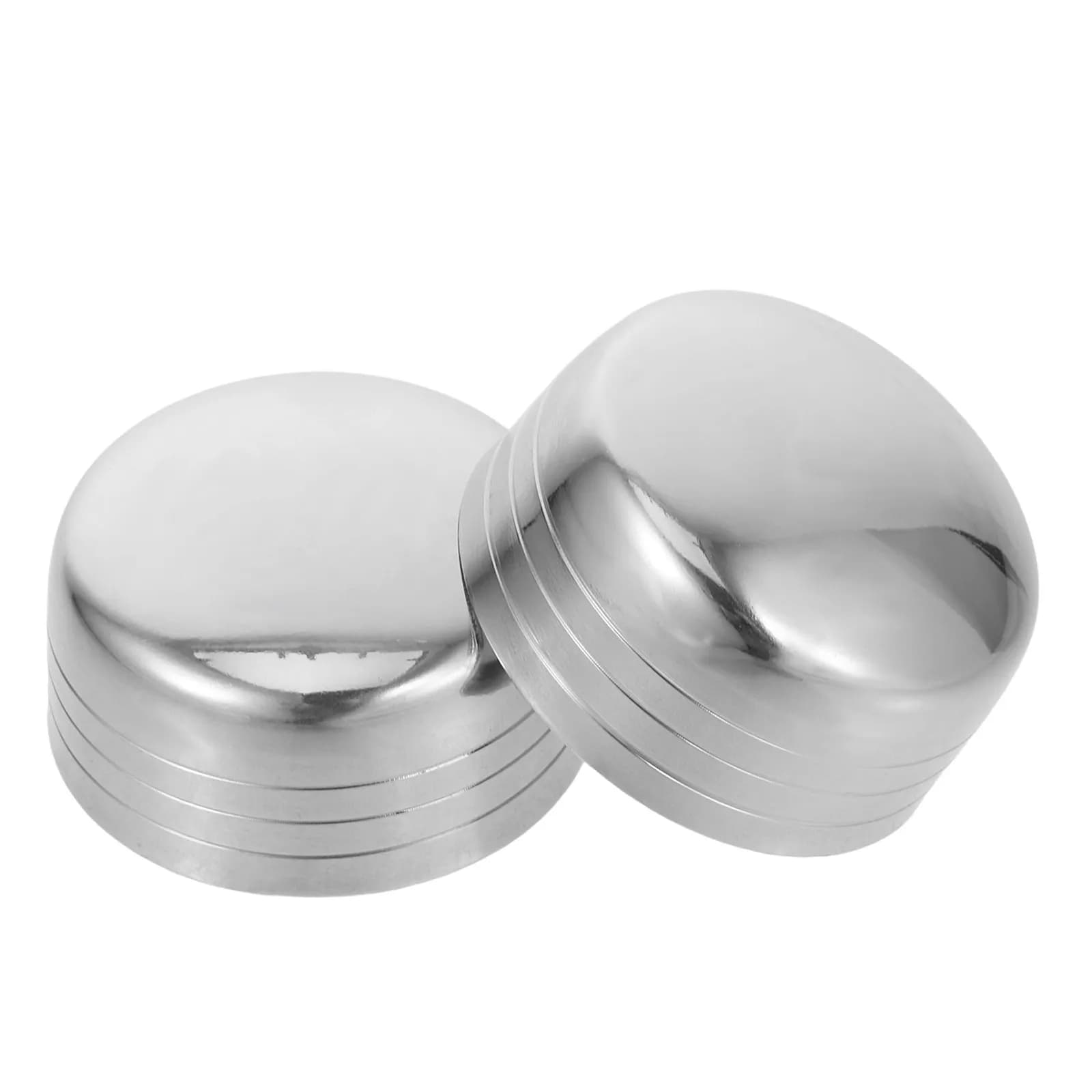 2Pcs Stainless Steel Cocktail Shaker Lid Spill Proof Splash Resistant Cover for Shaker Cup Bar Supply Replacement