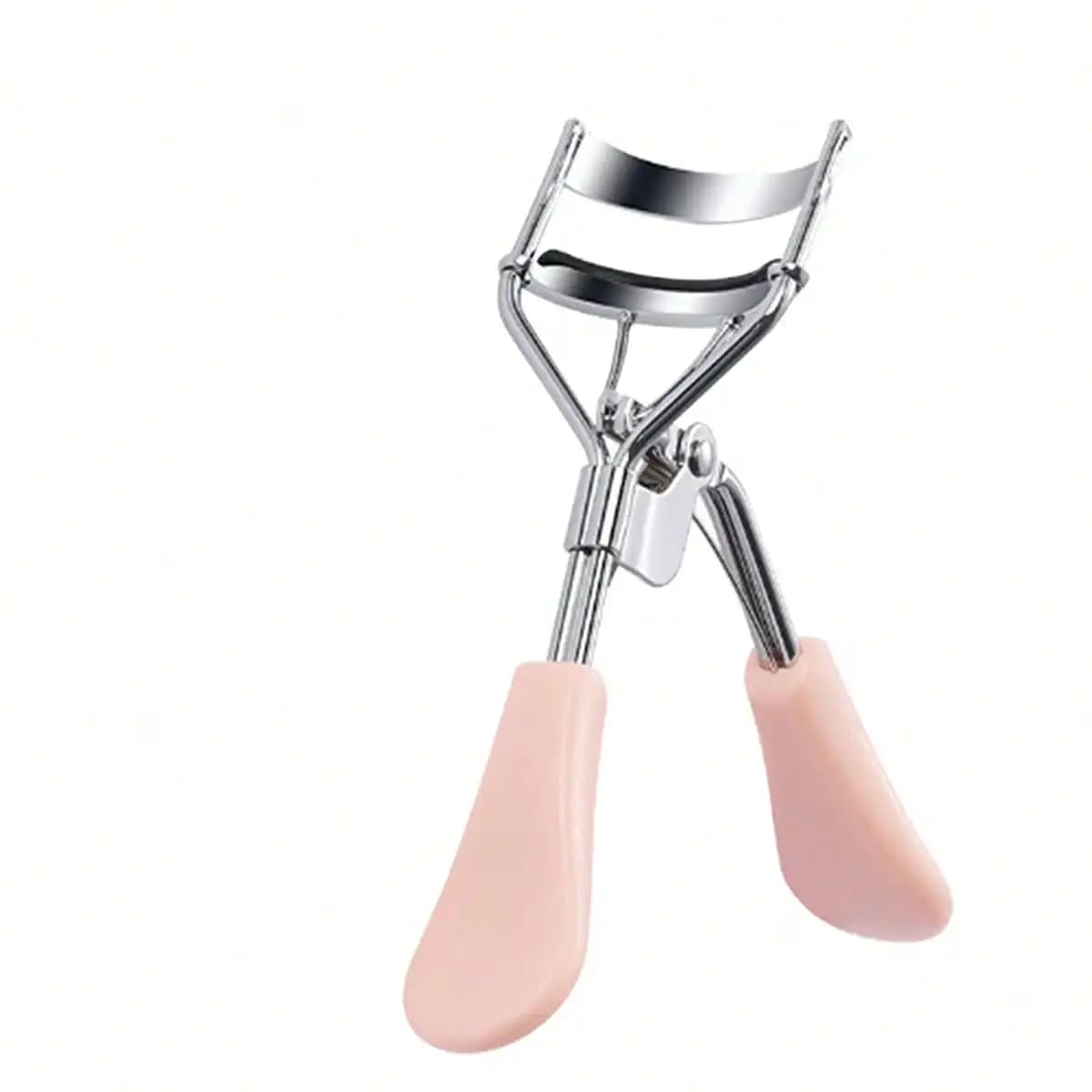 1pc Piegaciglia in acciaio inossidabile, Piegaciglia per trucco, Applicatore per ciglia finte, Strumento cosmetico per il trucco, Texture morbida, Lunga durata