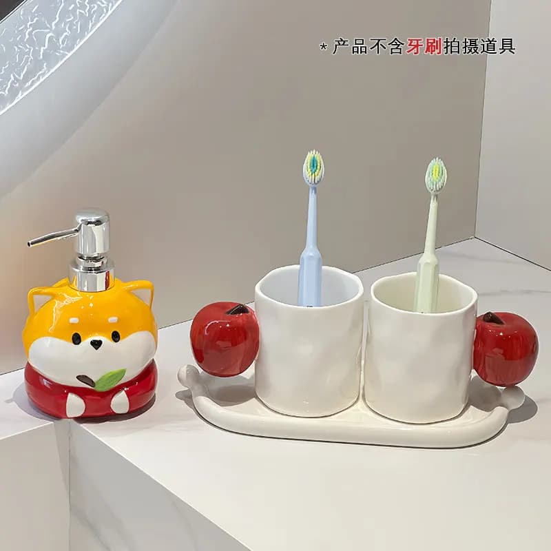 soap dispenser Cute Chaigou Dog lotion Pottery Hand Wash Liquid Toilet Laundry Liquid Dispensing Press Bottle shampoo dispenser