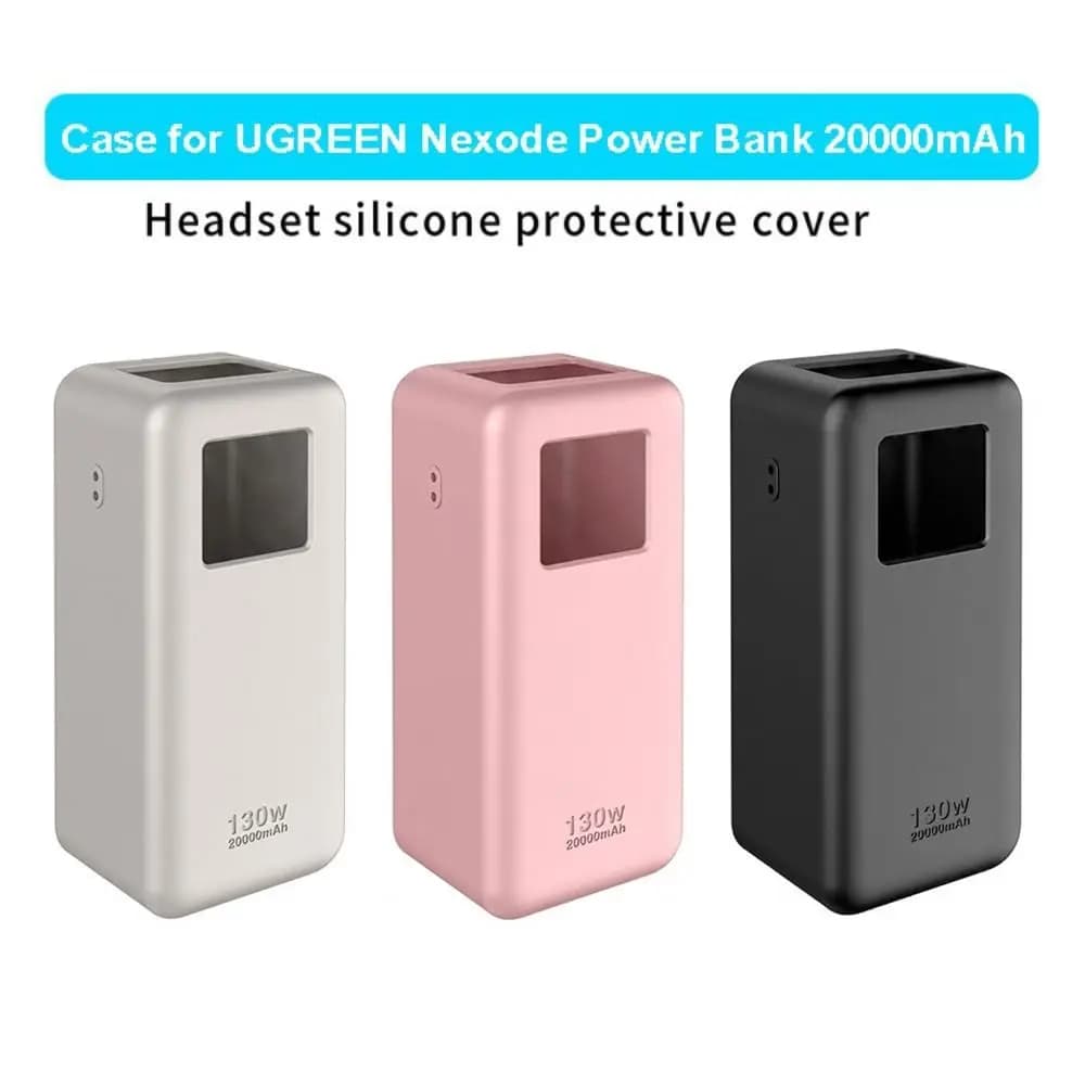 Custodia Protettiva in Silicone Antiurto con Maniglia, Antipolvere, Portatile e Morbida per Power Bank UGREEN Nexode 20000mAh 130W