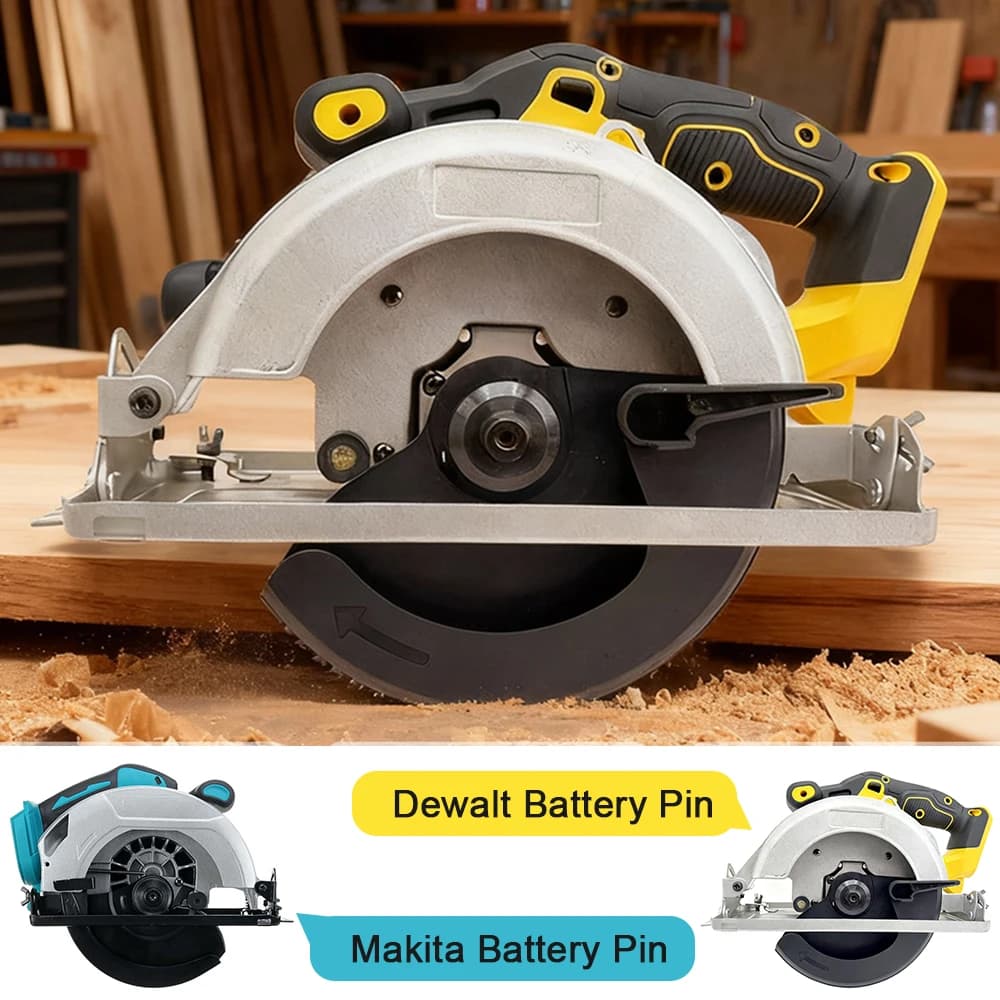 7 Inch Battery Circular Saw Brush Electric Cutting Machine 0-45 ° Makita or Dewalt Battery Cutting