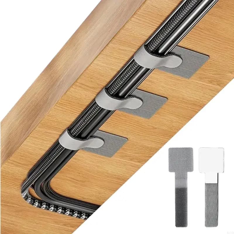 60pcs Creco alimentazione Gestione cavo manager adesive Clips Protettore gestione dei cavi per gesti desktop M4YD