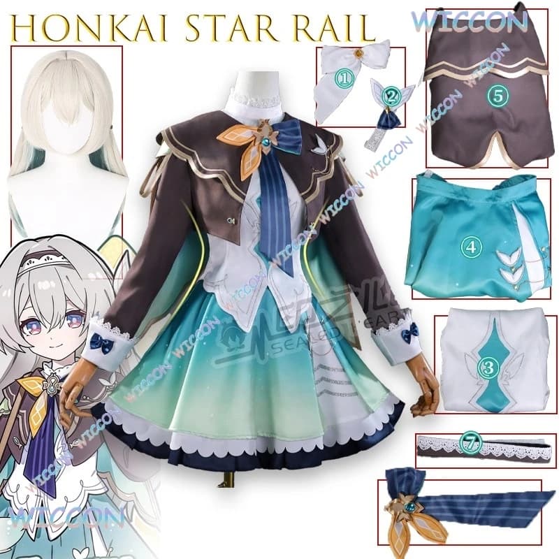 Cos Honkai Star Rail Firefly Cat Girl Costume Cosplay Set per donna Vestito carino Festa di moda Kawaii in stile giapponese