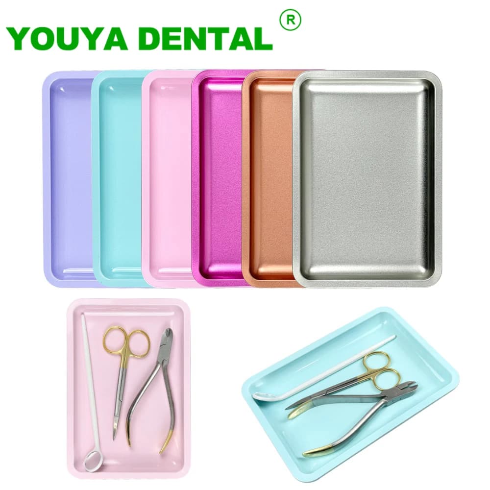 New Stainless Steel Square Bearing Tray Dental Medical Instruments Nail Tattoo Equipment Plate for Nails Box for surgical positioning for dentistry