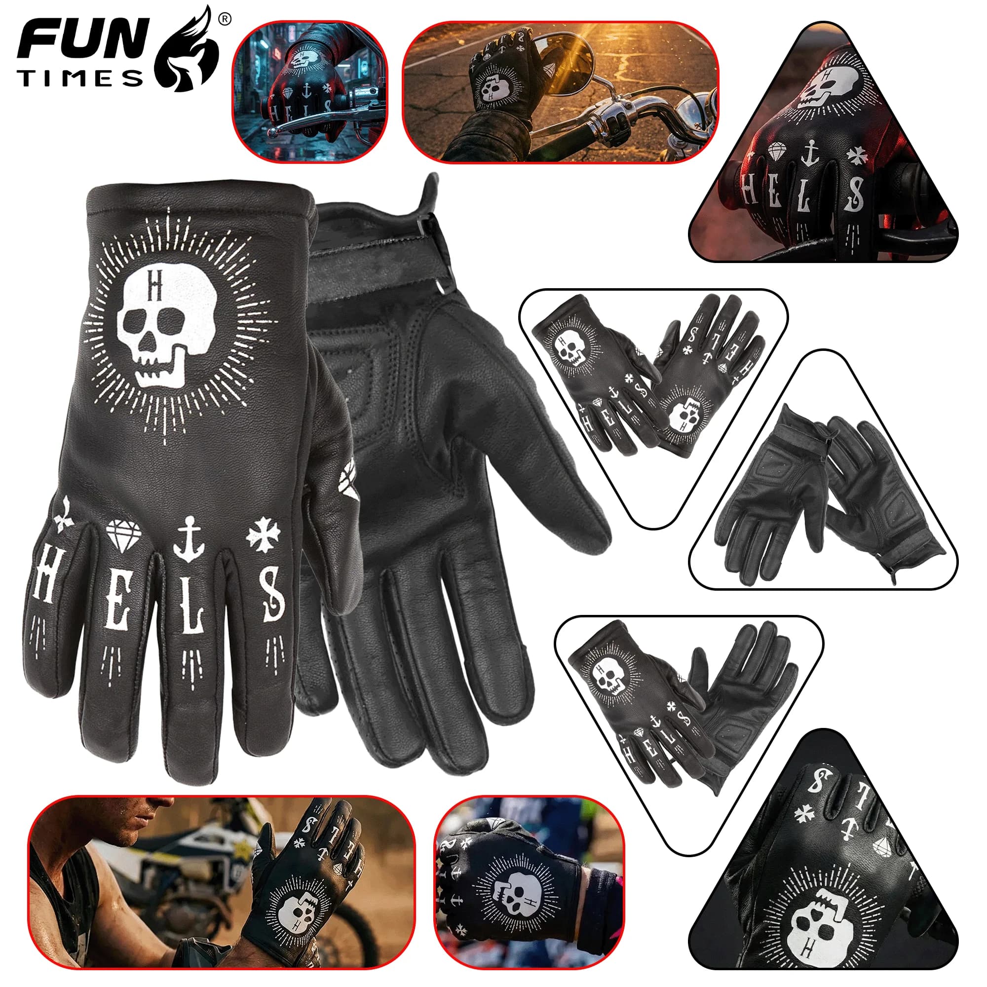 Motorcycle Gloves Motorcycle Gloves Racing Long Hard Shell Leather Riding Gloves Thick Breathable Gloves