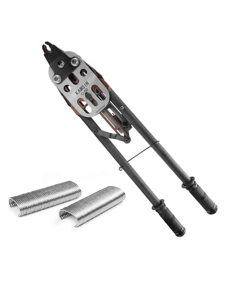 Pinza Manuale C50 per Anelli a C da 11 Gauge, Pinza per Anelli a C da 1-1/2 Pollici, Graffatrice per Anelli a C, Diametro di Chiusura 13,5-14mm