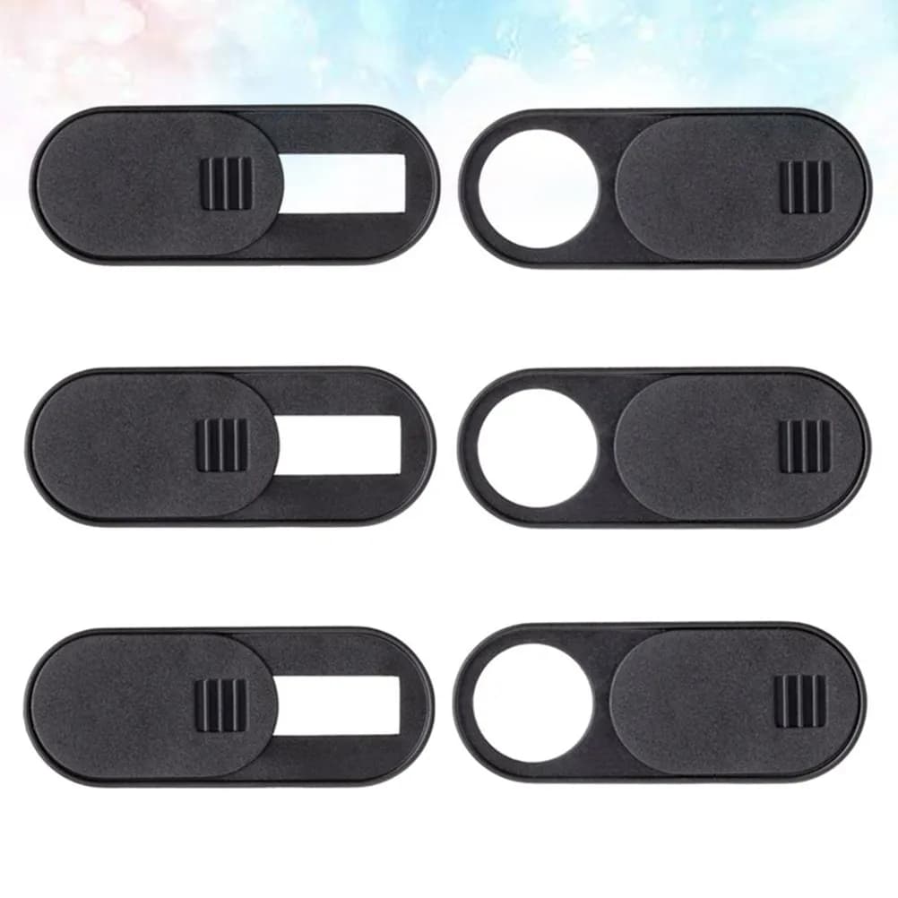 Set di 6 Copri Webcam in Plastica, Protezione Privacy Portatile per Obiettivo, Patch Decorativa per Webcam, Copertura Protettiva per Fotocamera Web per Laptop, Telefono, Tablet