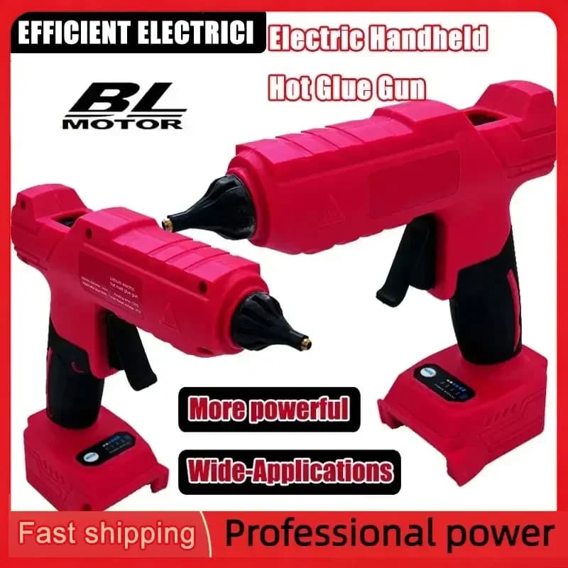 Pistola per colla a caldo elettrica portatile senza fili, strumento fai-da-te per riparazioni, saldatura a caldo, pistola ad aria calda con ugello anti-scottatura per batteria Milwaukee 18V