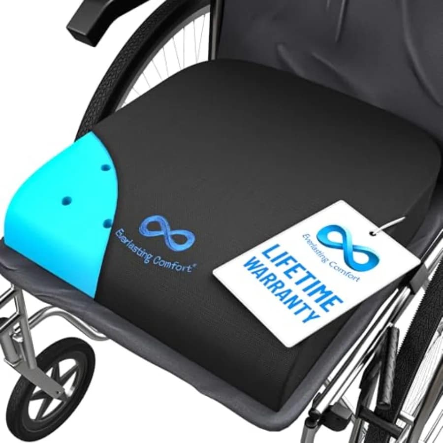 Cuscini Ventilati per Sedia a Rotelle per Alleviare la Pressione - Cuscino in Gel Memory Foam per Anziani e Adulti