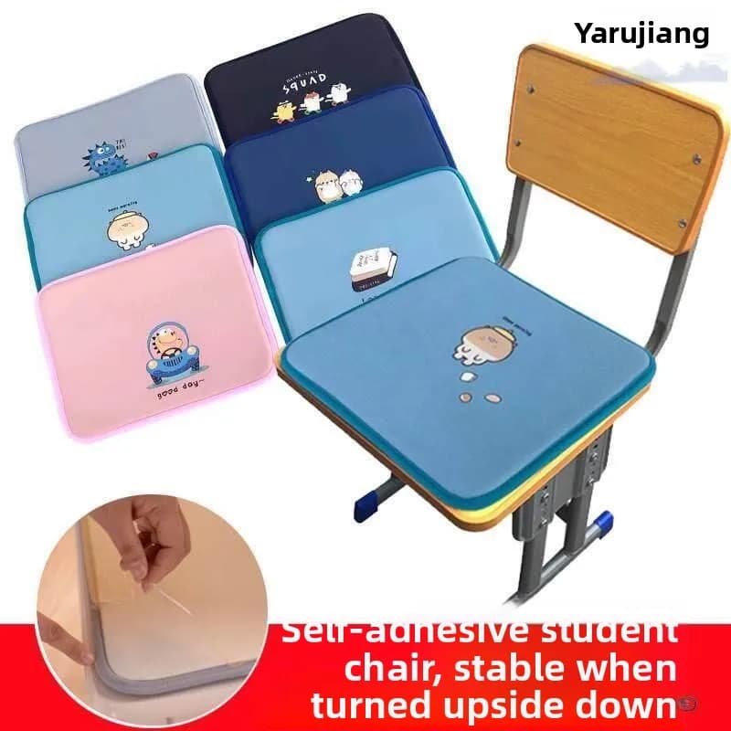 Cuscino Autoadesivo per Sedia da Aula per Bambini, Tappetino Antiscivolo per Asilo e Scuola, Assorbente, Stile Europeo
