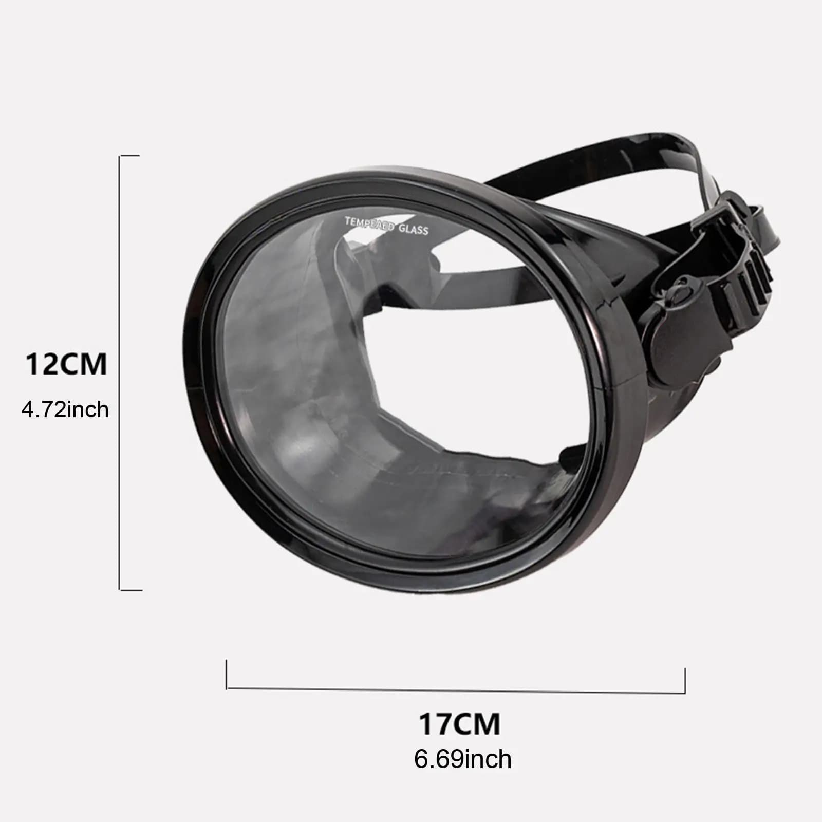 Waterproof Scuba Dive Mask Tempered Glass Swimming Face Goggles Anti Fog Oval Mask for Outdoor Use
