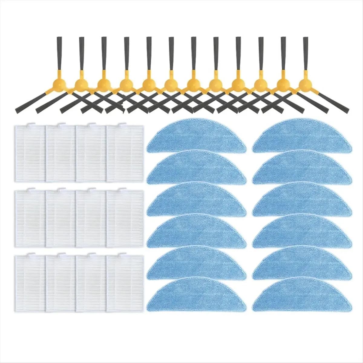 A03V! Per RV-R670S Spazzola laterale di ricambio Filtro HEPA Mop Pad Accessori per pezzi di ricambio,A