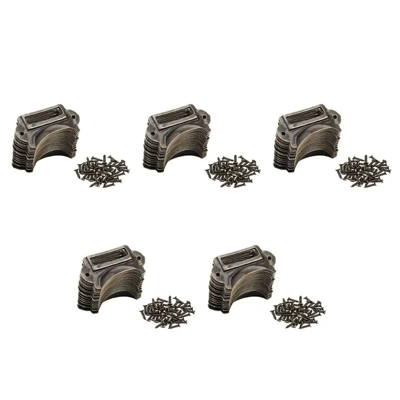 TFORU-100PCS Maniglie per schedario con porta etichette, Maniglia per cassetto in bronzo anticato, Maniglia per telaio armadio, Etichetta per nome del file