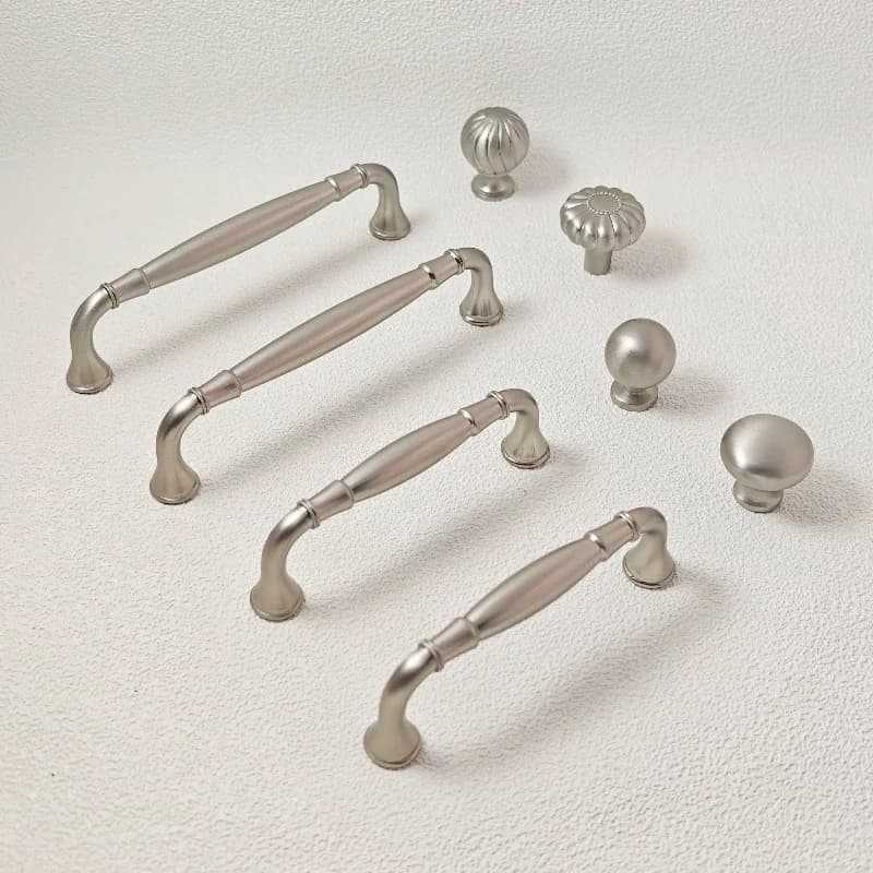 Nickel Brushed Wardrobe Pull Handle Furniture Handles Single-Hole Drawer/Shoe Rack Knobs Solid Zinc Alloy Cabinet Door Handle