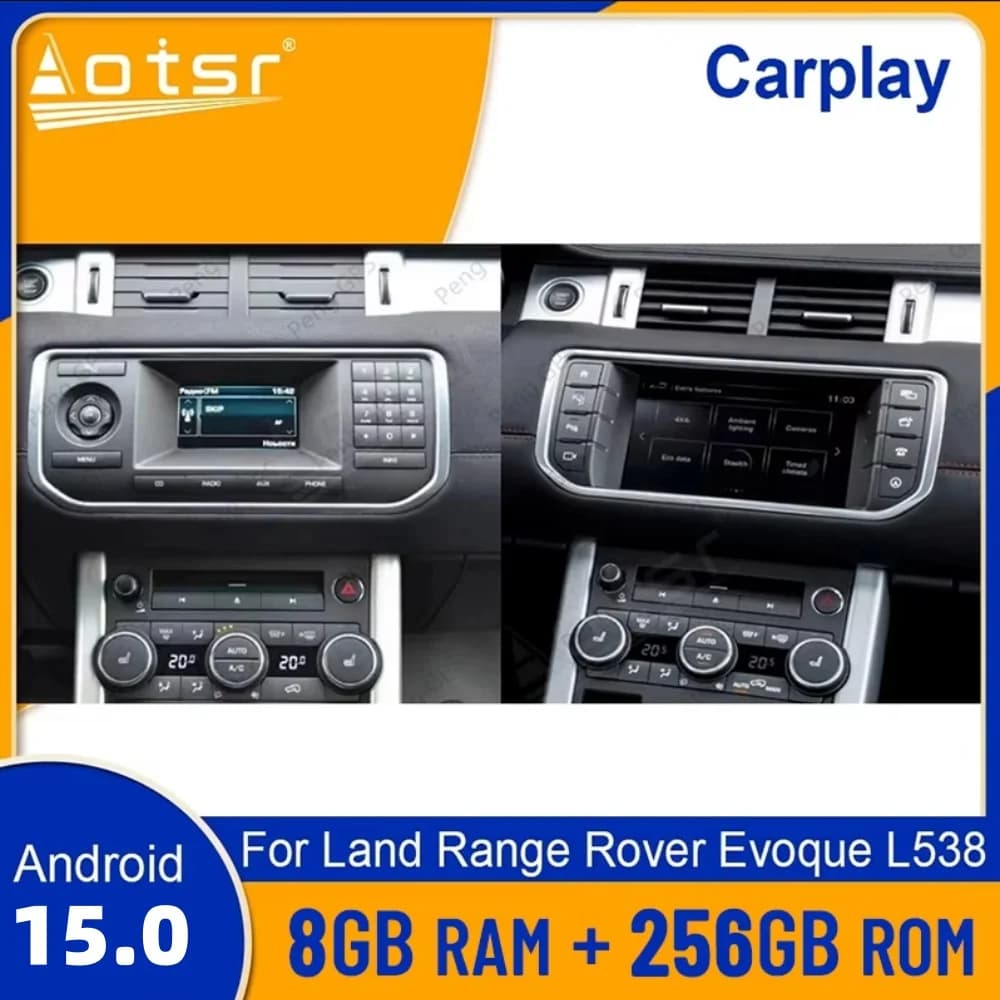 10.25" Android 15 8G 256G Car Radio Audio Player For Land Rover Range Rover Evoque LRX L538 2012-2019 Harman Bosch Host caplay