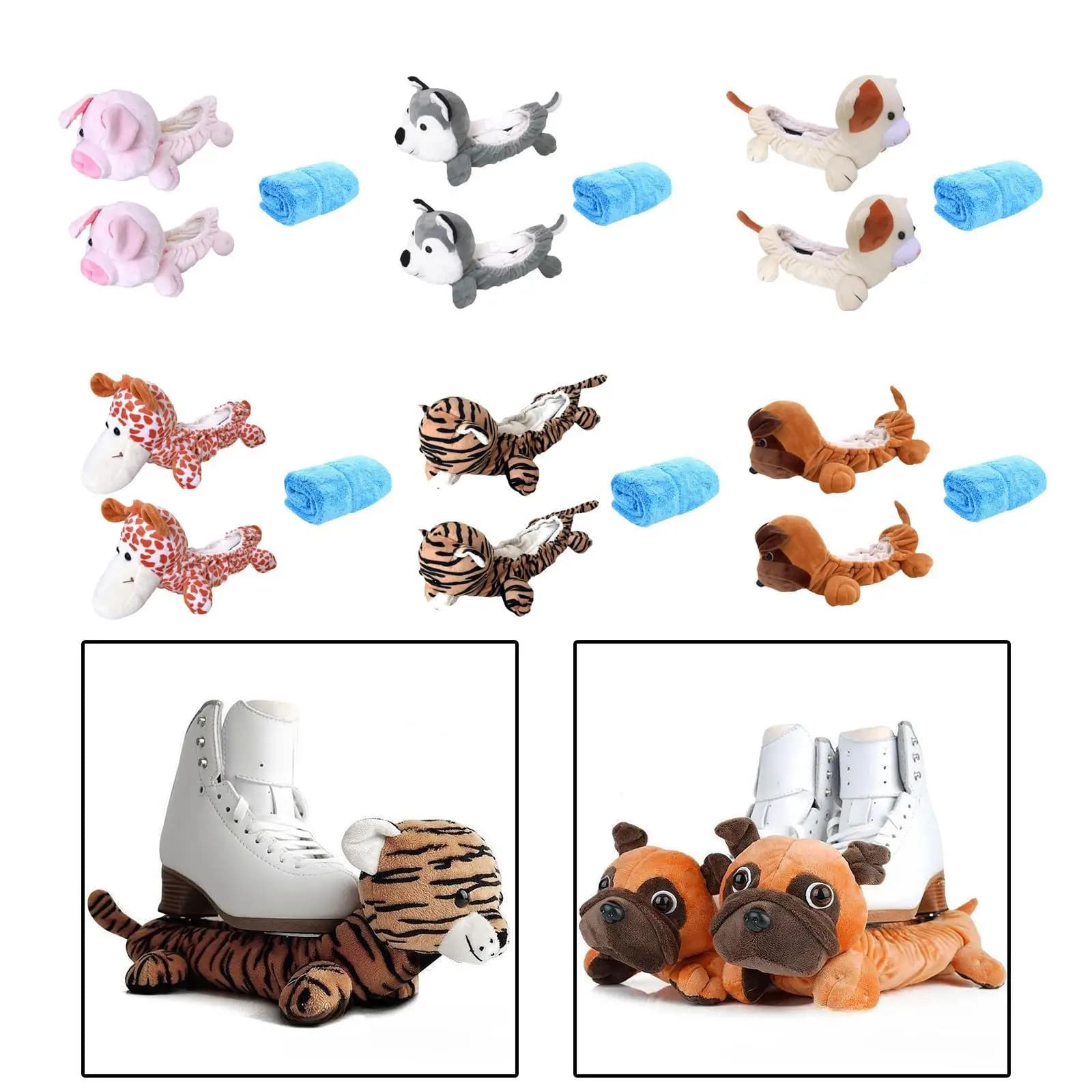 Coperture per lame per pattini da ghiaccio, coperture per pattinaggio durevoli per uomo donna Skate a forma di animale