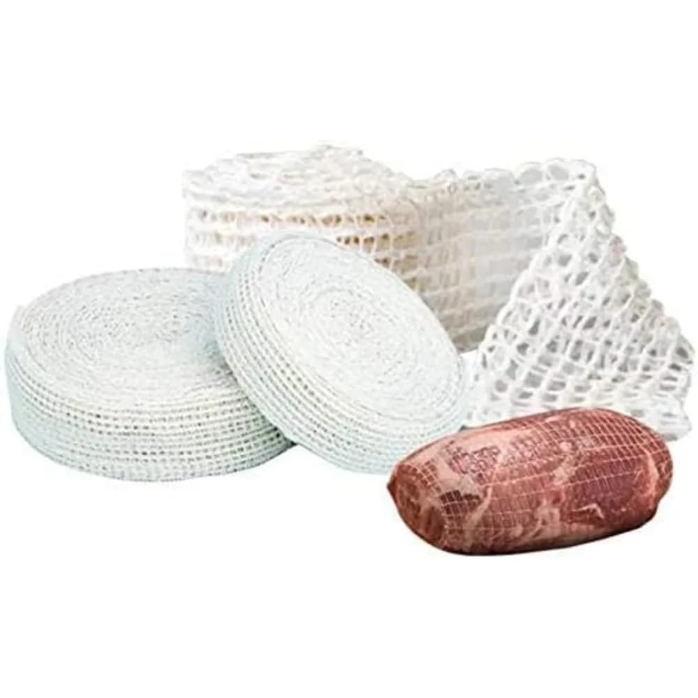 Rotolo di rete per carne di cotone da 3 m, rete elastica per prosciutto di carne, rete di corda di canapa, rotolo di rete di manzo per la cottura della carne, produzione di salsicce