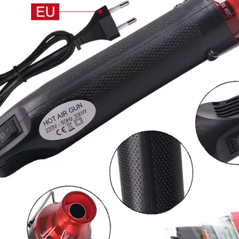220V DIY Heat Gun Electric Power Tool Hot Air Gun 300W Temperature Gun With Supporting Seat Shrink Plastic DIY Craft Tool