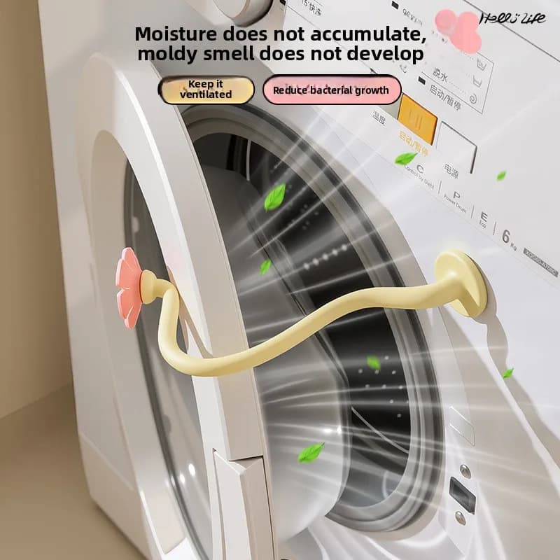 Drum washing machine ventilation buckle magnetic anti-collision limiter anti mold and odor protection sticker front door stopper
