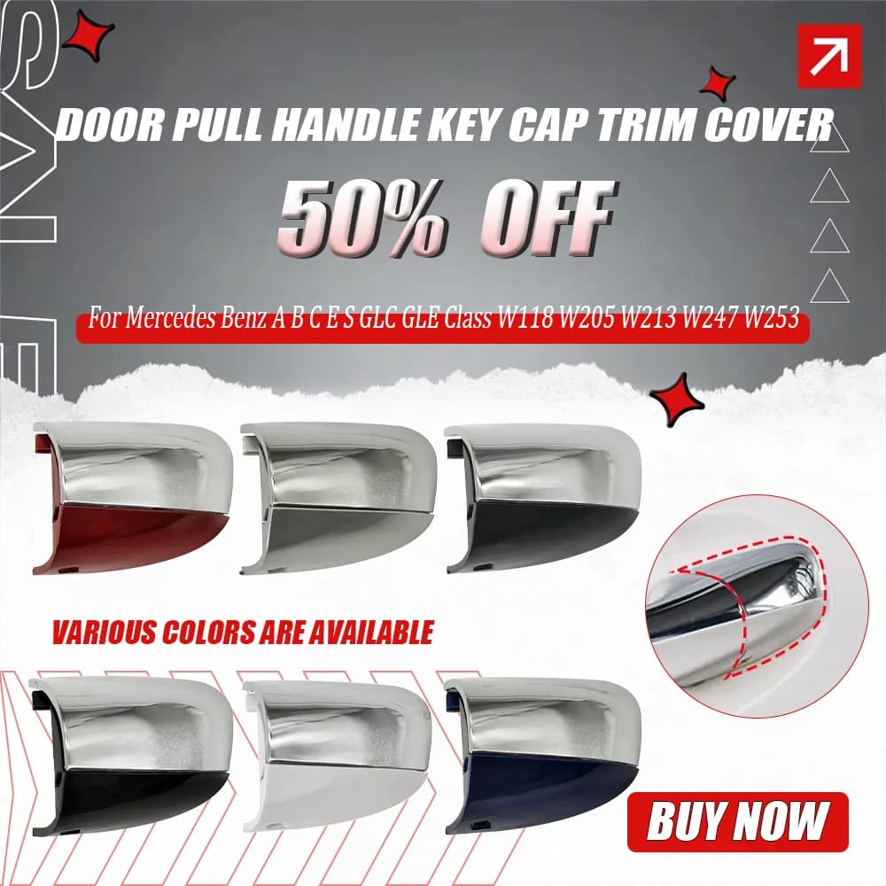 Auto Anteriore Sinistra Porta Esterna Maniglia Chiave Tappo Trim Copertura per Mercedes Benz ABCE S GLC GLE Classe W118 W205 W213 W247 W253