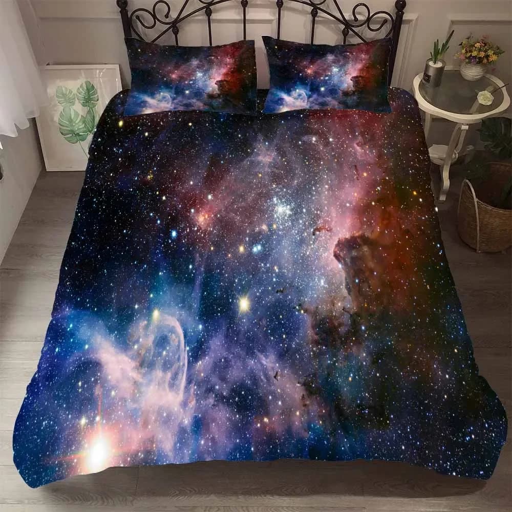 Dekbedovertrek Copripiumino 200x200 Set biancheria da letto Tessili per la casa Copripiumino Galaxy Federe BedLinens Set biancheria da letto super morbida