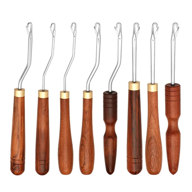 Offerta imperdibile: Kit uncinetto per tappeti 1 pz, uncinetto a gancio con manico in legno, strumento tiragancio per tappeti in tela, tappeti e lavori artigianali fatti a mano