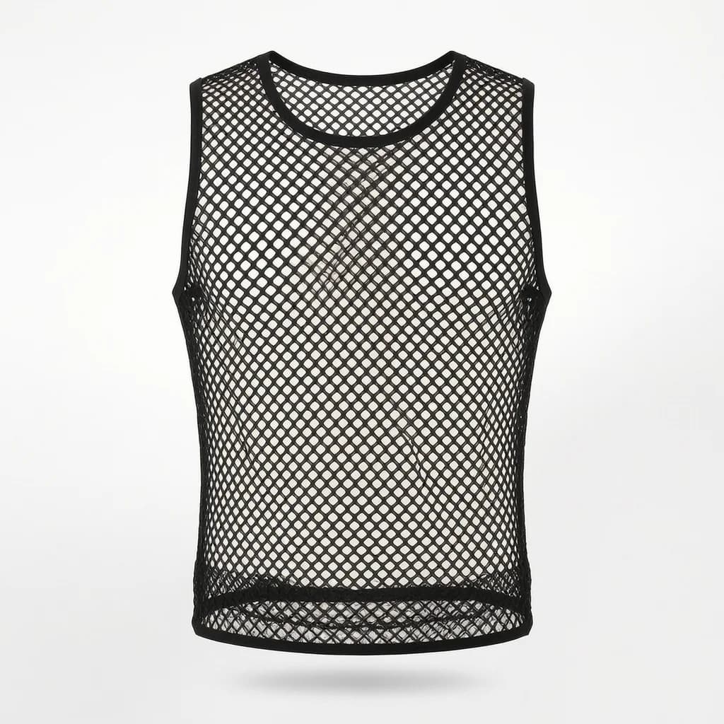 Vest Transparent Fishnet Vest and Hood Set Ultra Thin See Through Women Cosplay Halloween Party Role Play Costume New