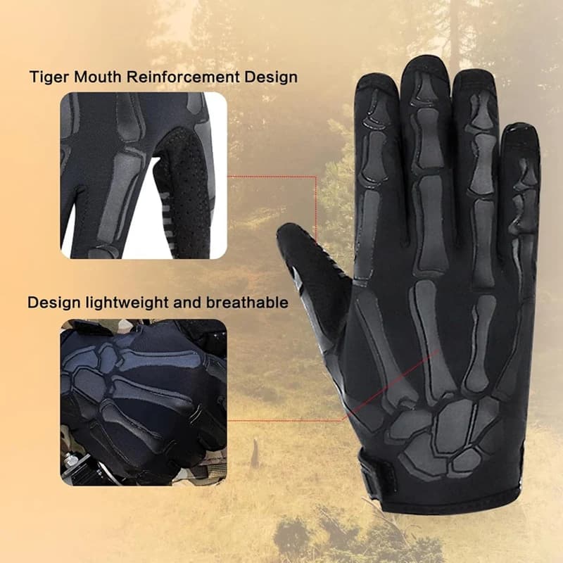 Guanti fuoristrada, Guanti da corsa, Guanti da ciclismo, Antiscivolo e da indossare - Guanti, Guanti touch screen a dita intere-ABWY