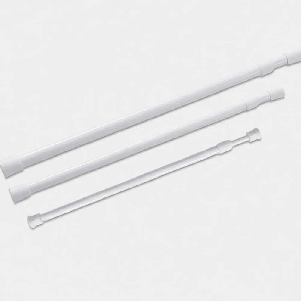 Strong Spring Loaded Tension Rod No Drill Extending Curtain Pole Metal Support Rail For Window Shower Home Decor