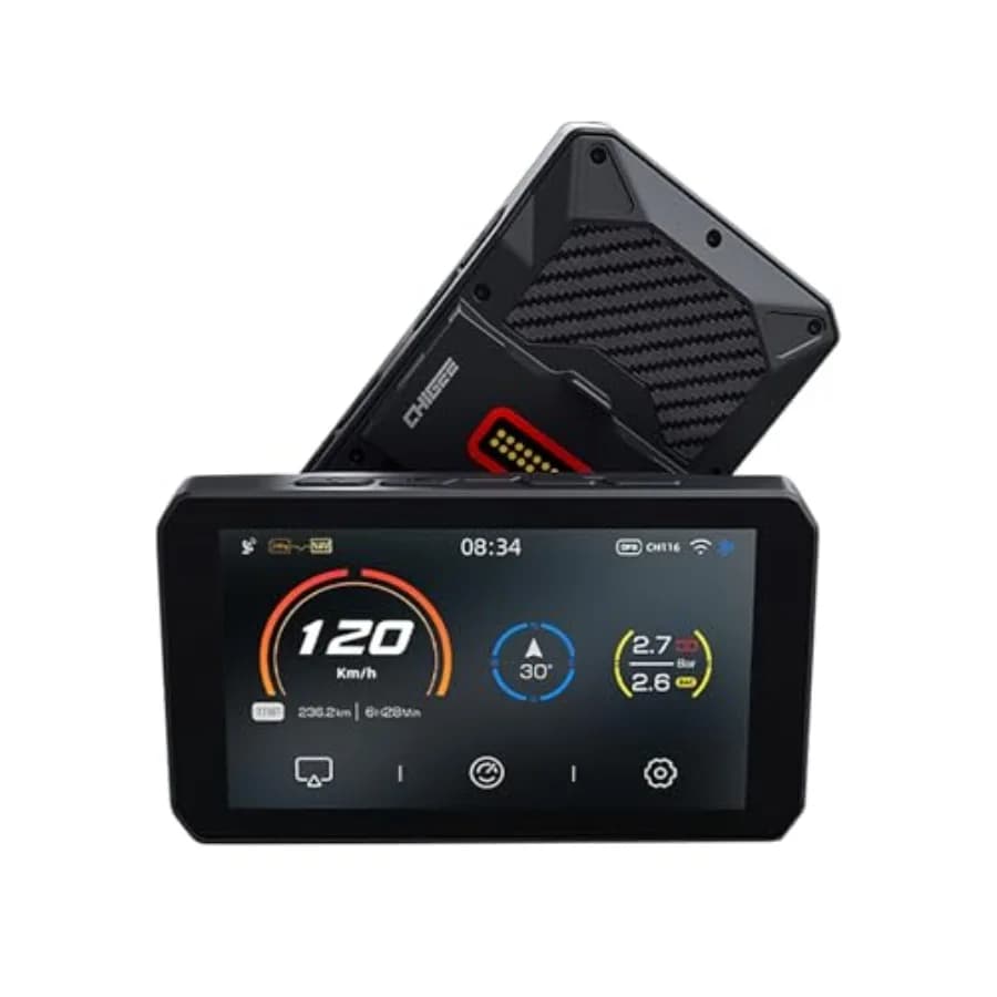 BMW Motorcycles AIO-5 Play: Display Intelligente Plug-and-Play a 3 Pin con CarPlay e Android Auto, 60FPS, Impermeabile IP68, GPS Integrato