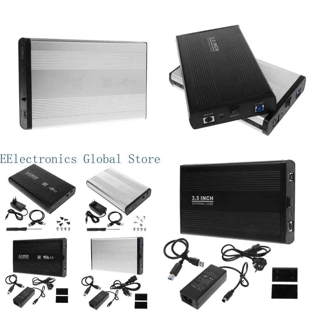 462B 3.5" HDD External for Case Hard Disk Driver Enclosure USB2.0 USB3.0 Storage