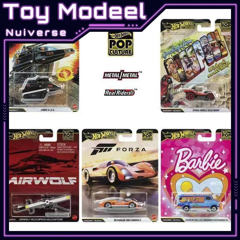 Hot Wheels 1:64 HXD63 Pop Culture Porsche 906 Barbie Deadpool Spider-Vehicle Tank Modellino Auto in Metallo Regalo Perfetto e Straordinario