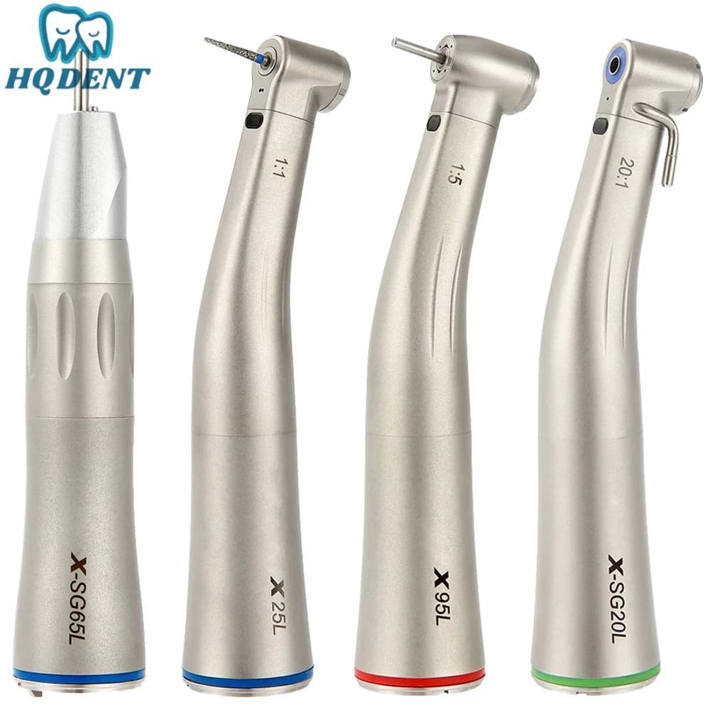 Odontoiatria Contrangolo Manipolo A Bassa Velocità 1:1/1:5/20:1 Fibra Ottica Dritto Contra Angolo X25L/X95L Stile Turbina Ad Aria dentale