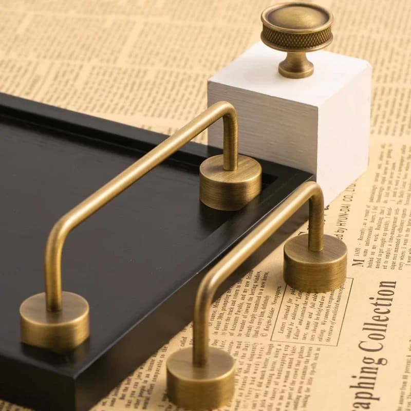 Maniglia per Mobile in Ottone Dorato, Stile Francese Moderno, per Armadi, Vetrine, Cassetti e Guardaroba