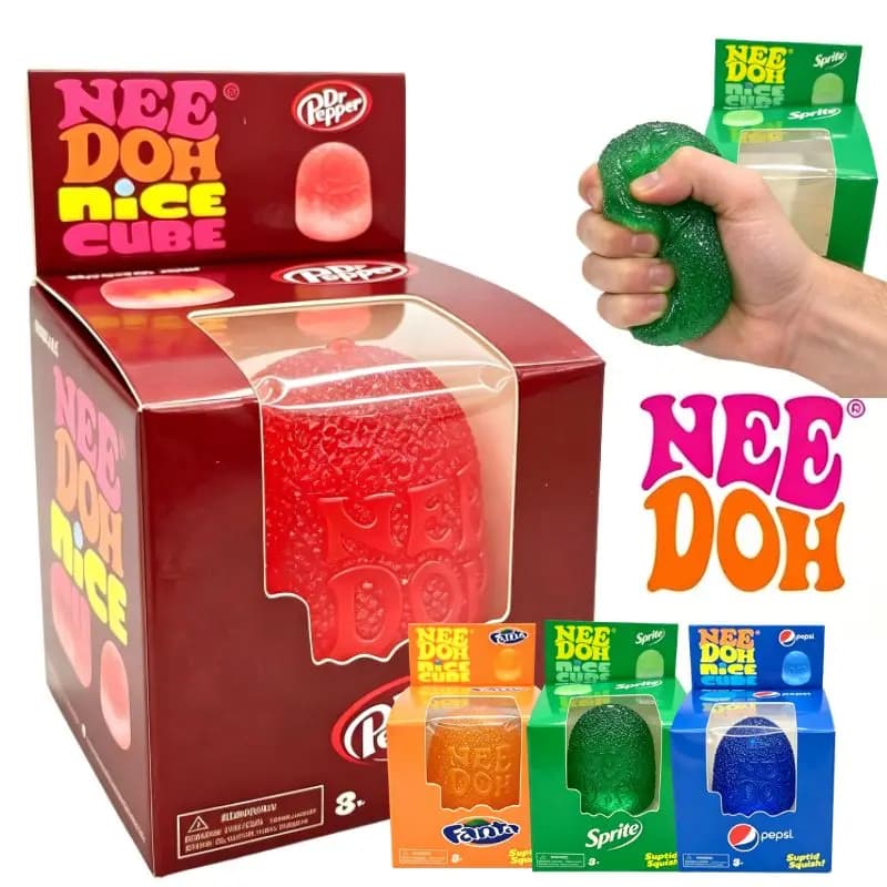 2026New Dr Pepper NeeDoh Mini Candy NeeDoh Gumdrop Soft Sensory Fidget Toy Stress Relief Squeeze Ball Blind Box