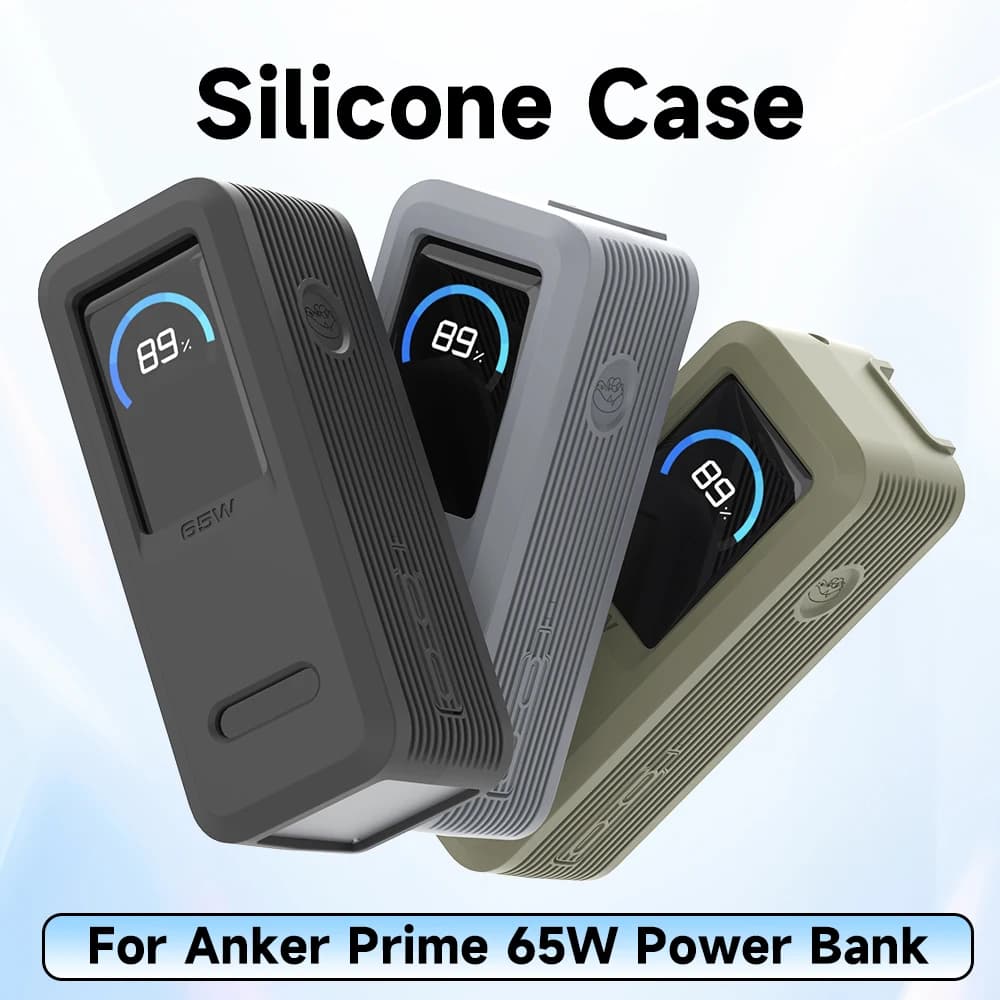 Silicone Protective Case Silicone Travel Case Shockproof Case for Anker Prime 9600mAh 65W Power Bank