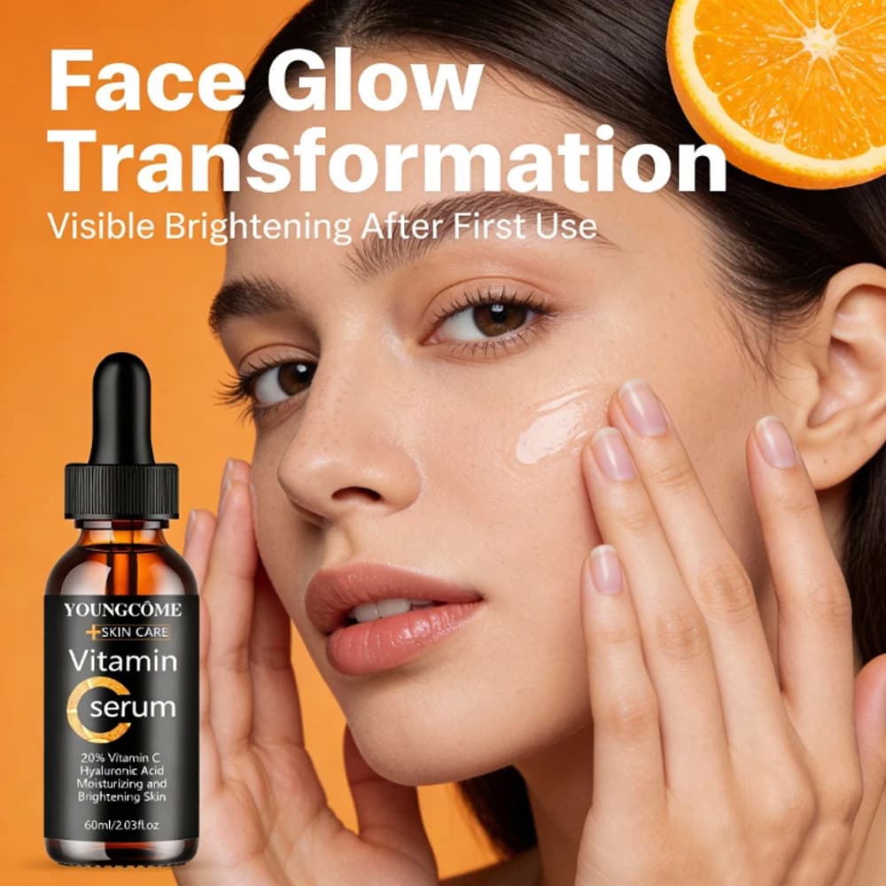 Vitamin C serum 1/2 pieces with hyaluronic acid - Moisturizing face serum for bright skin and firmness Daily facial skin care 30/60ML