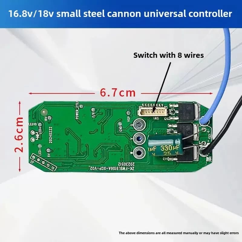 Scheda di controllo universale per motore brushless, controller per utensili da taglio, componenti per utensili elettrici a batteria al litio