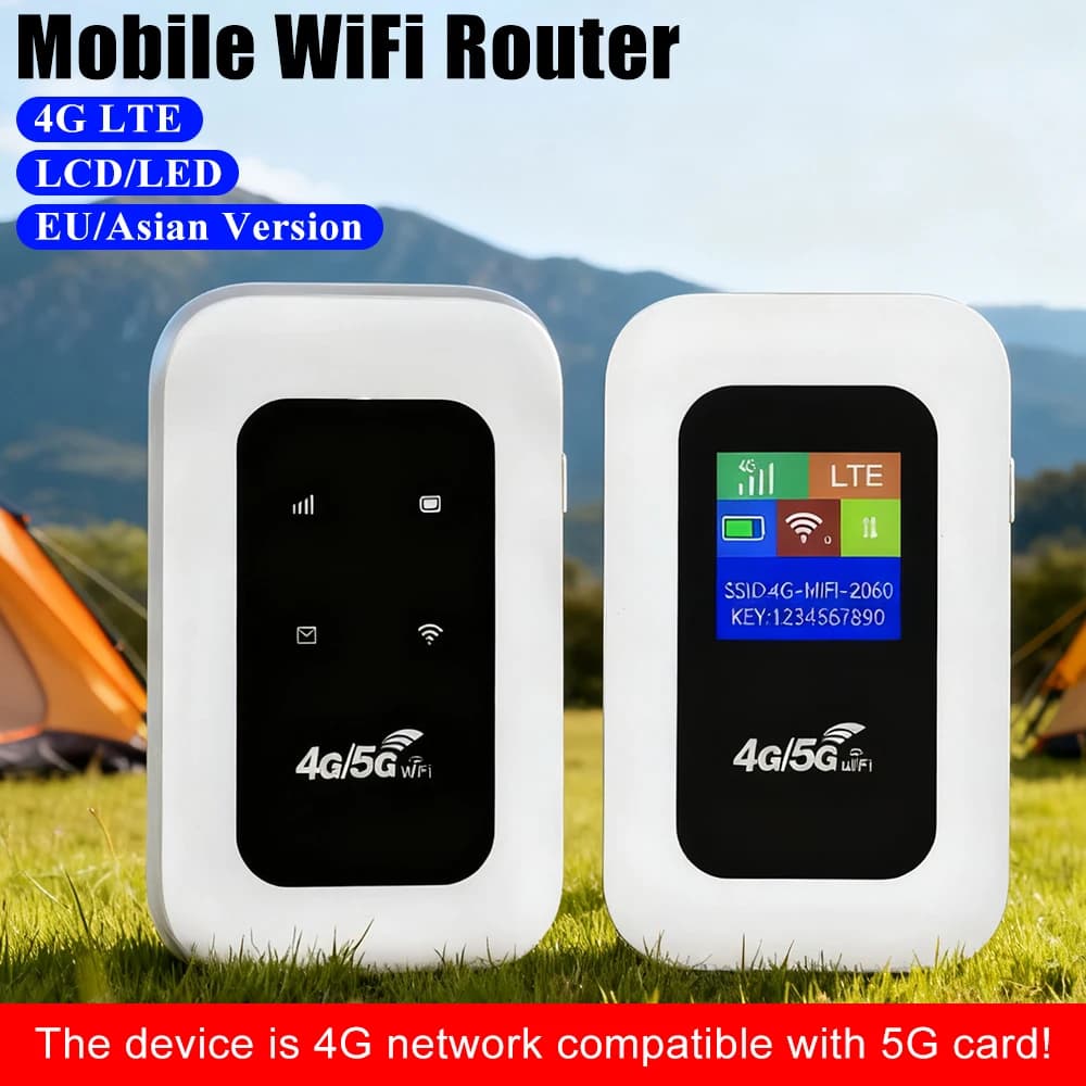 Router WiFi Mobile 4G LTE con Slot per Scheda SIM, Router Wireless 150Mbps, Ripetitore Mini Hotspot per Casa, Ufficio, Camper, Campeggio