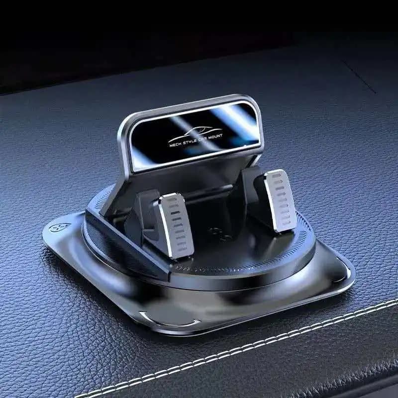 Car Phone Holder, Non-Slip Silicone Dashboard Phone Mount, 360-Degree Free Rotation Universal Head-Up Navigation Stand