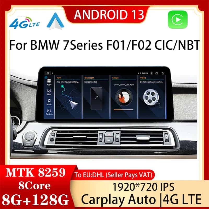Prezzo di fabbrica Android 13 Per BMW Serie 740 F01 F02 Lettore video per auto Schermo multimediale centrale8 Core 8G 128G 1920 Carplay Auto