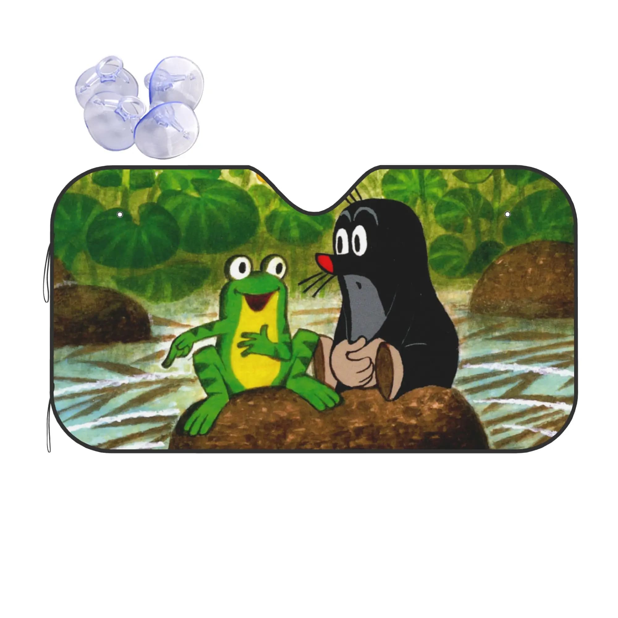 Car Front Windshield Sun Visor The Story of Krtek UV Protection Car Sun Shade Cartoon Mole Covers Car Solar Protection