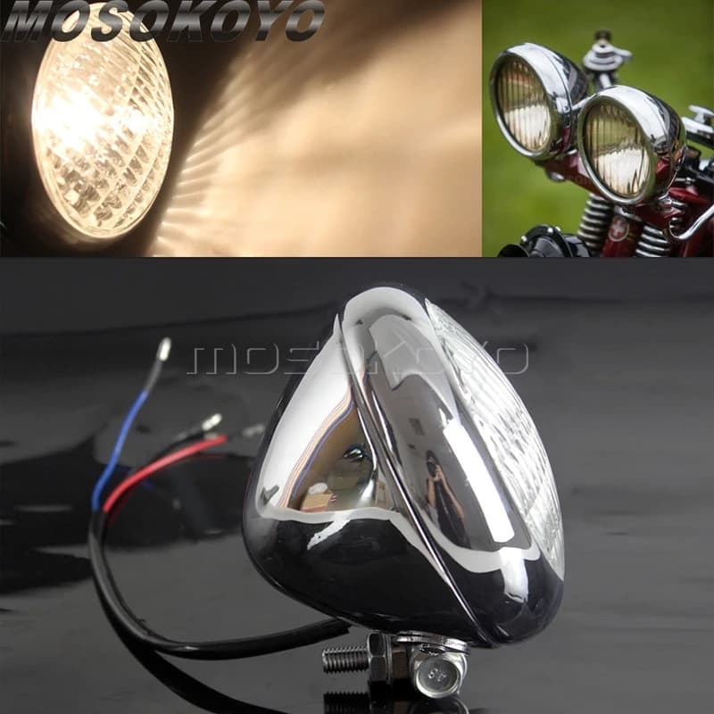 Motorcycle 4.5" Retro H4 Headlight Headlamp For Harley Breakout Dyna Wide Glide XL883 1200 Bobber Chopper Custom Head Light Lamp