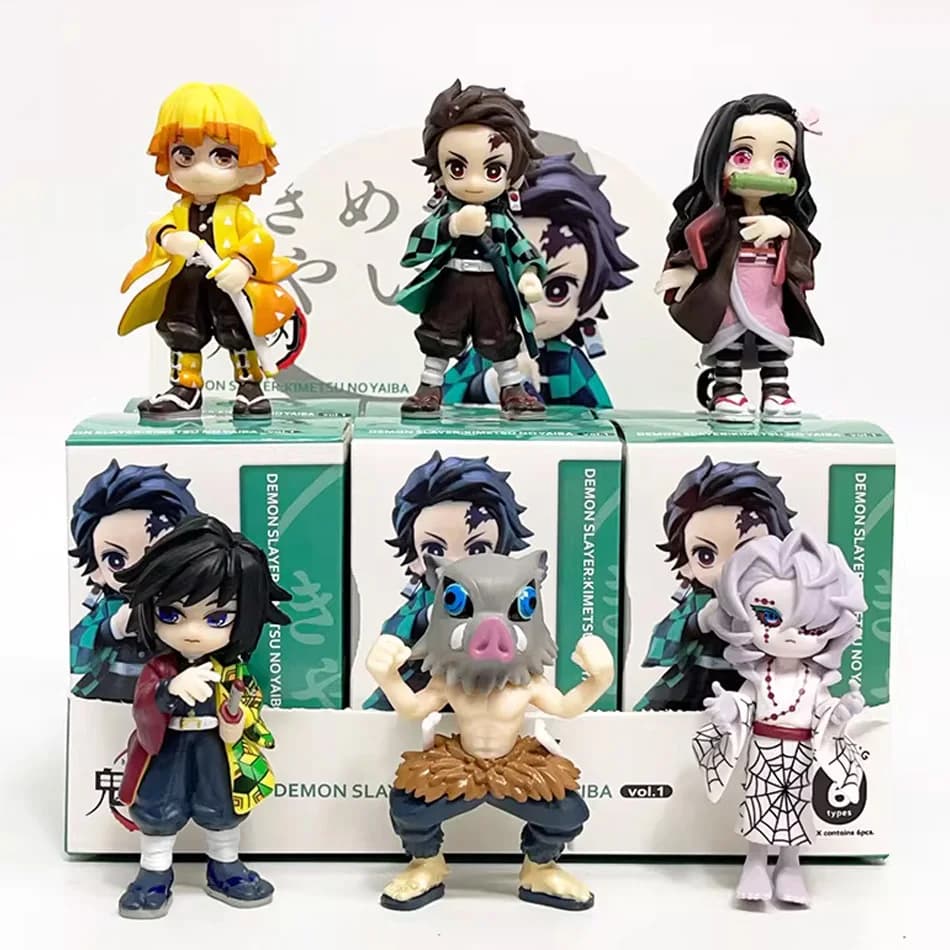 Hot Genuino Bushiroad Palverse Demon Slayer: Kimetsu No Yaiba Anime Figura Cieca Scatola Vol.1 Ornamento Giocattolo Regalo