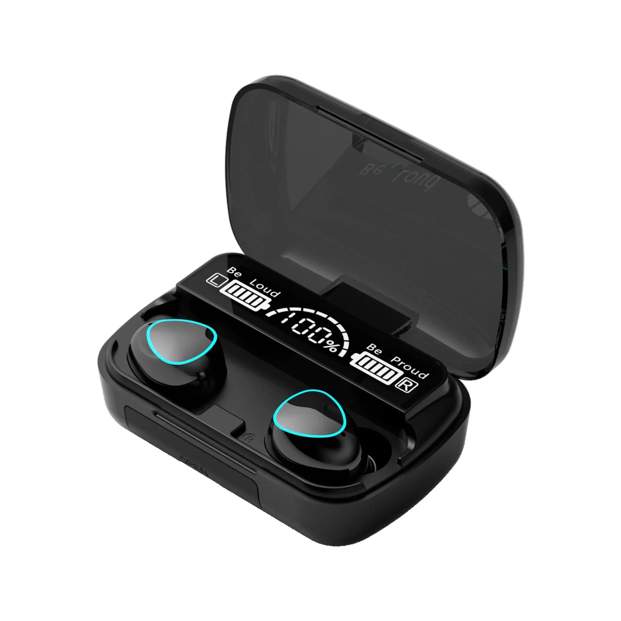Auricolari Bluetooth M10 TWS con custodia di ricarica, audio stereo 9D, cuffie sportive impermeabili con microfono integrato