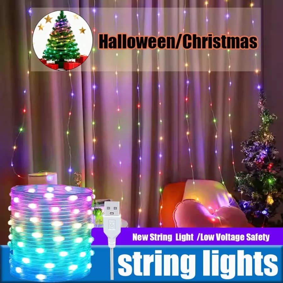 2m/5m/10m/15m/20m Lights, RGB String Lights, USB-powered String Lights, Flexible Lights for Stairs, Bedroom, Kitchen