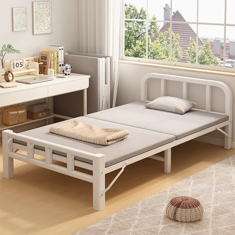 AL letto pieghevole singolo per uso domestico semplice pausa pranzo piccolo 1 m 2 dormitorio extra per adulti noleggio doppio pannello rigido in ferro