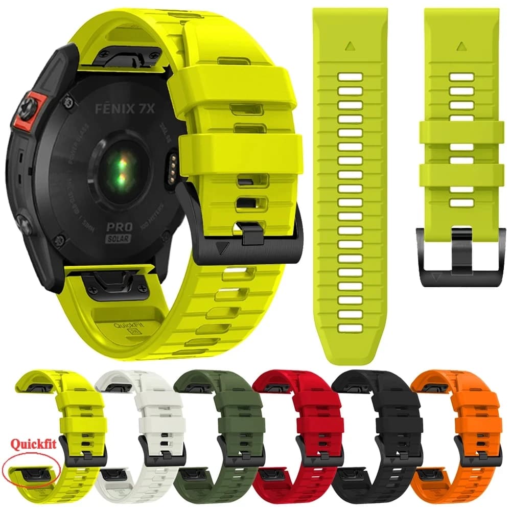 26 22mm cinturini per cinturini Quickfit per Garmin Fenix 7 7X 6 6X Pro 5X 5 Plus 3HR EPIX Smartwatch bracciale da polso in Silicone Easyfit