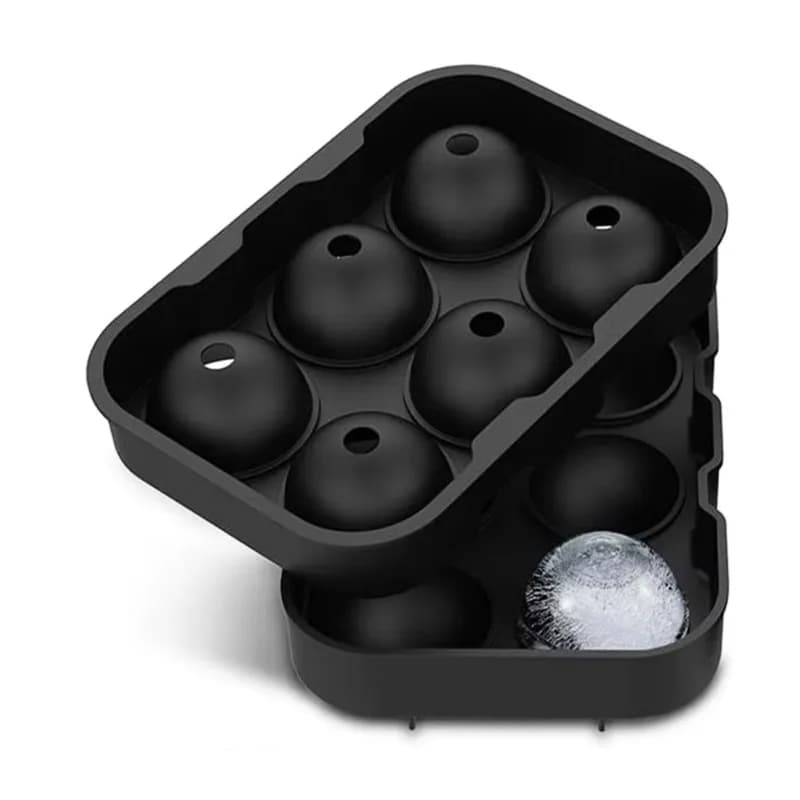 Stampo per Cubetti di Ghiaccio in Silicone con Coperchio, Riutilizzabile, per Whisky, Forme a Sfera e Diamante, 1 Pezzo